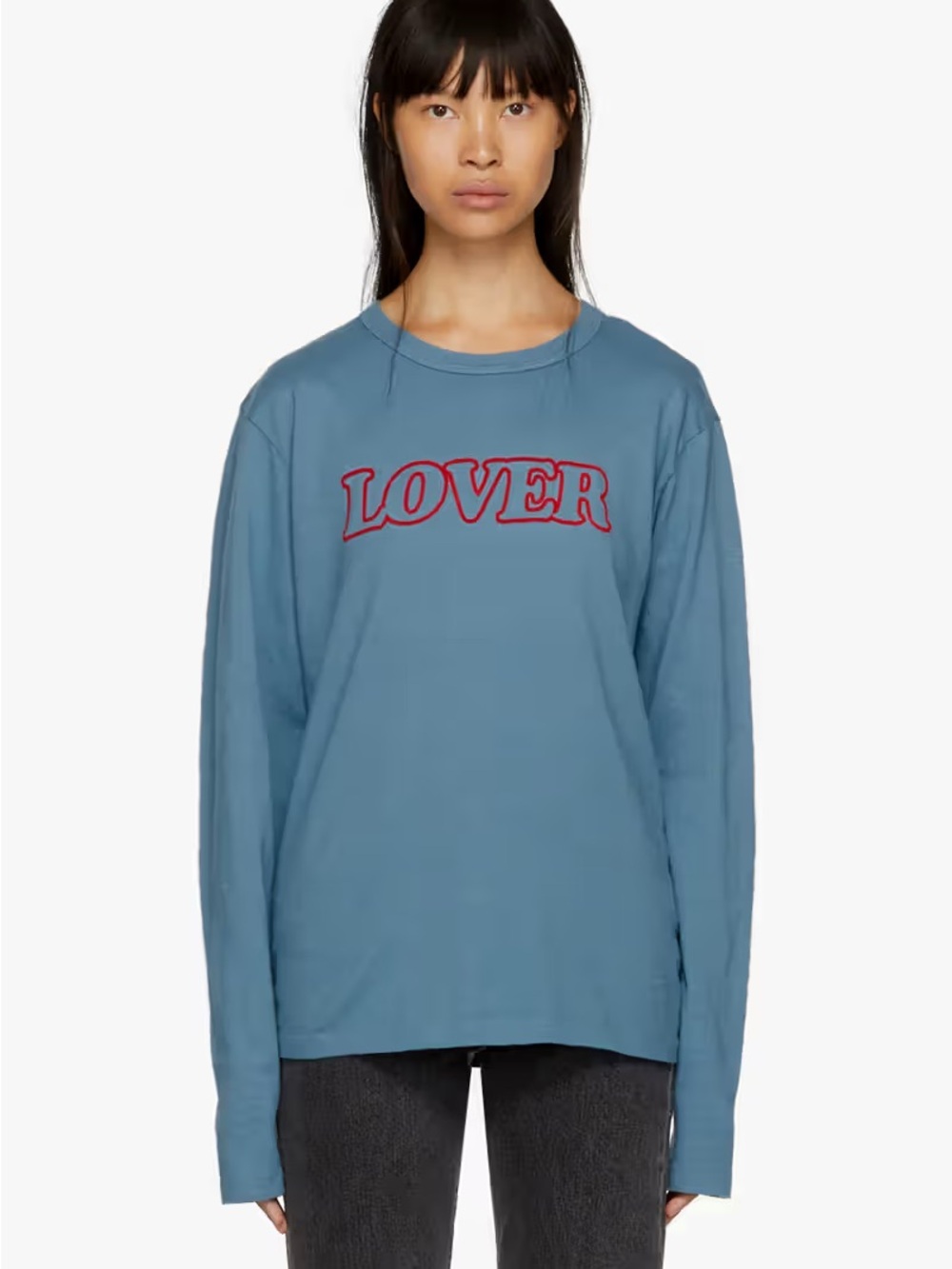 Bianca Chandon Blue 'LOVER' Long Sleeve Tee